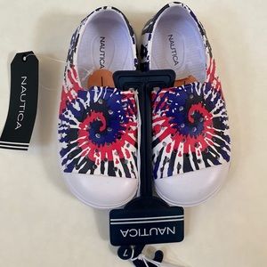 NWT NAUTICA Slip-on Style Kids Blue Tie Dye Sandals - Size 7